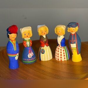 Vintage Swedish Peg Dolls
